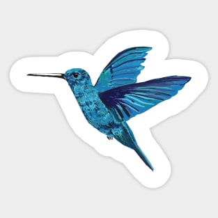 Blue  Hummingbird Sticker